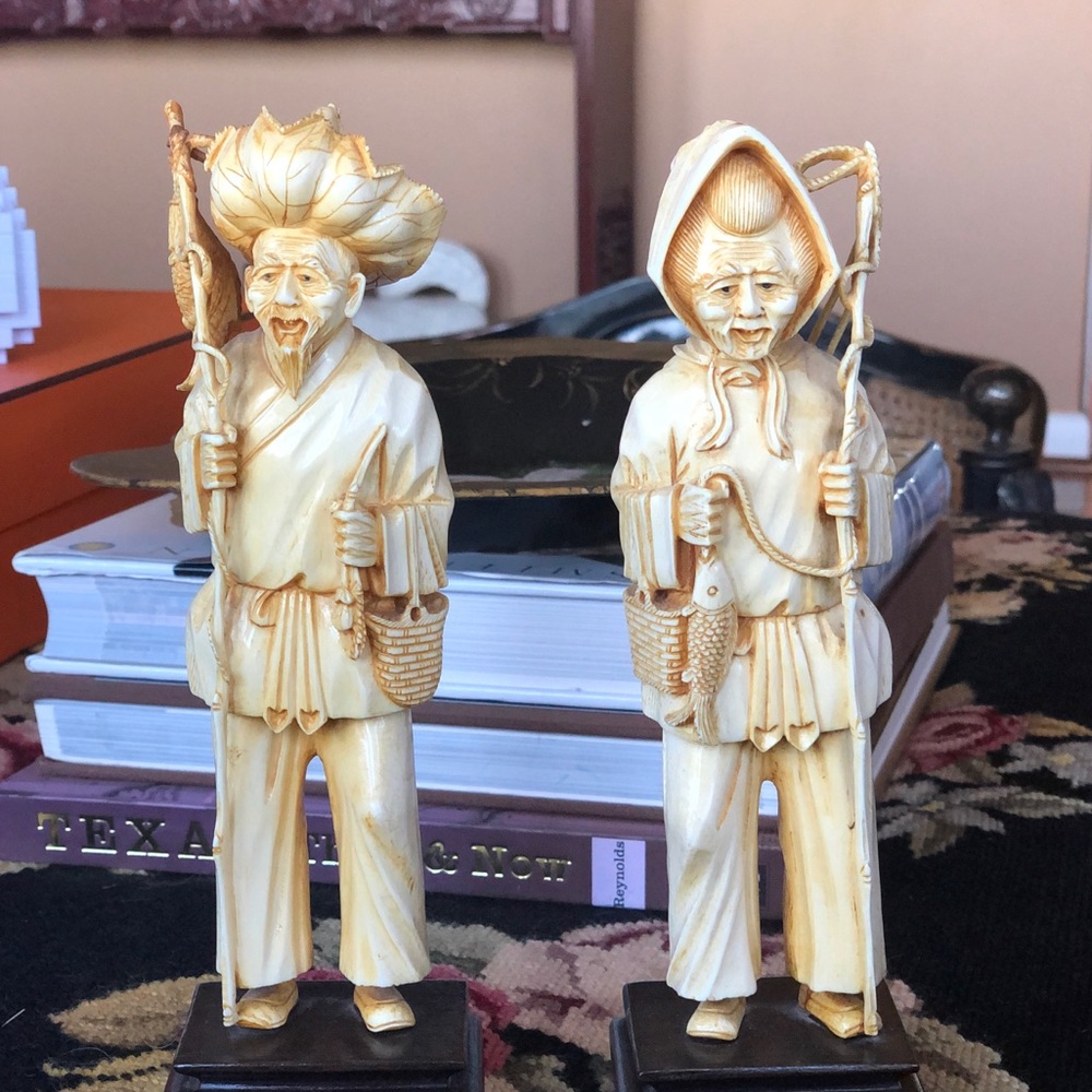 Ivory carved figurines